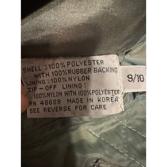 British Mist Women's Green Long Double Breasted Belted Trench Coat Size 9/10 - Picture 6 of 10